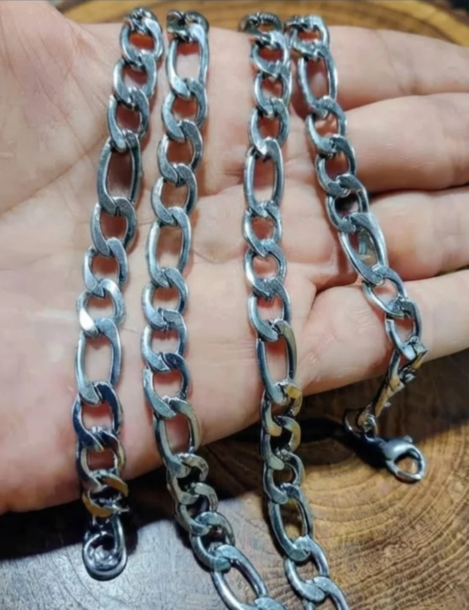 Cadena de acero eslabón Fígaro